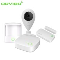 Biztonsági Rendszer Készlet Orvibo 5 az 1-ben, Mini Hub ZigBee protokoll, Ajtóérzékelők, PIR, Videokamera