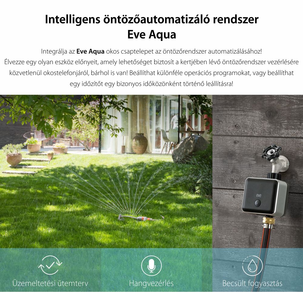 Intelligens Rendszer Az Eve-aqua Öntözés Automatizálásához, Kompatibilis Az Apple Home Kit-vel