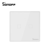 Dupla Érintőkapcsoló Sonoff T2EU2C, Wi-Fi + RF, Mobiltelefon-vezérlés