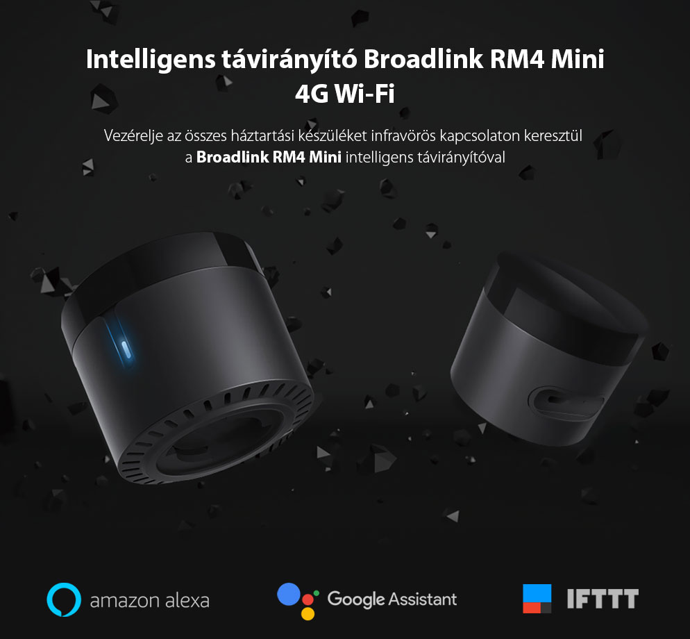 BroadLink RM4 Mini Intelligens Távirányító, IR vezérlés, Alkalmazásvezérlés