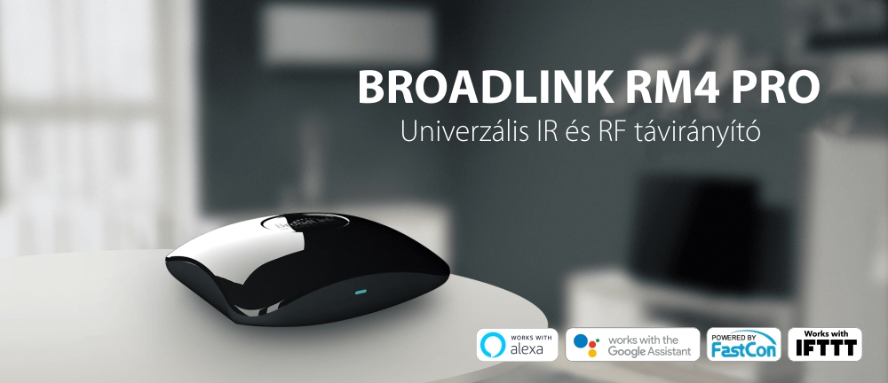Univerzális Távirányító BroadLink RM4 Pro HUB, WIFI , Kompatibilis a Google Home, az Alexa és az IFTTT szolgáltatással