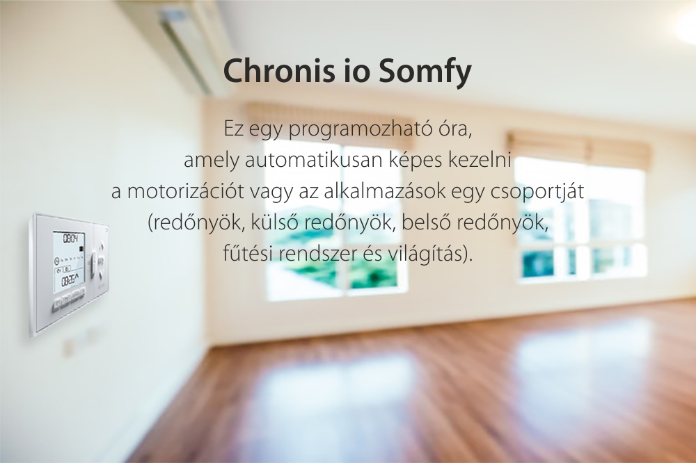 Somfy Chronis IO Programozható Intelligens Óra, Wi-Fi, 5 Bővítőhely, Fehér