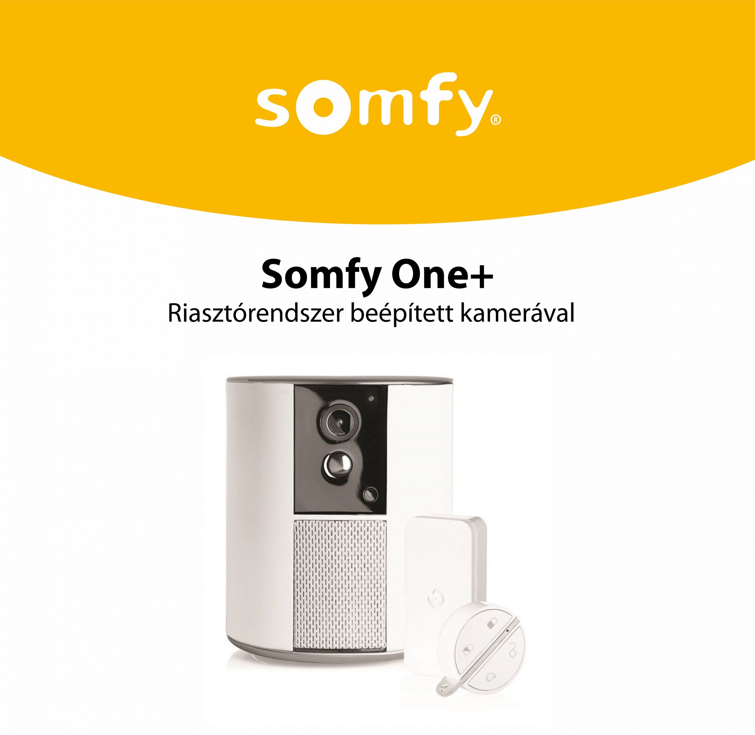 Somfy One + Felügyeleti Kamera, Teljes HD, Riasztó és Sziréna, WiFi, Bluetooth 4.0, Mozgásérzékelő (a Badge és az IntelliTag mellékelve)