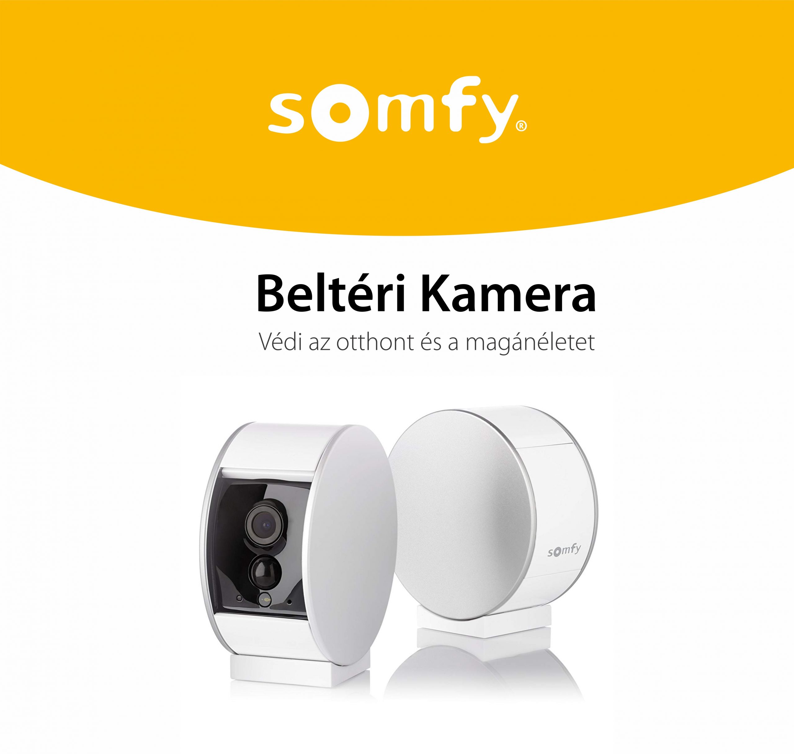 Beltéri HD Videokamera Somfy Protect , Éjszakai nézet, 8x Zoom, Kompatibilis a TaHoma, az Amazon Alexa, az IFTTT és a Nesttel