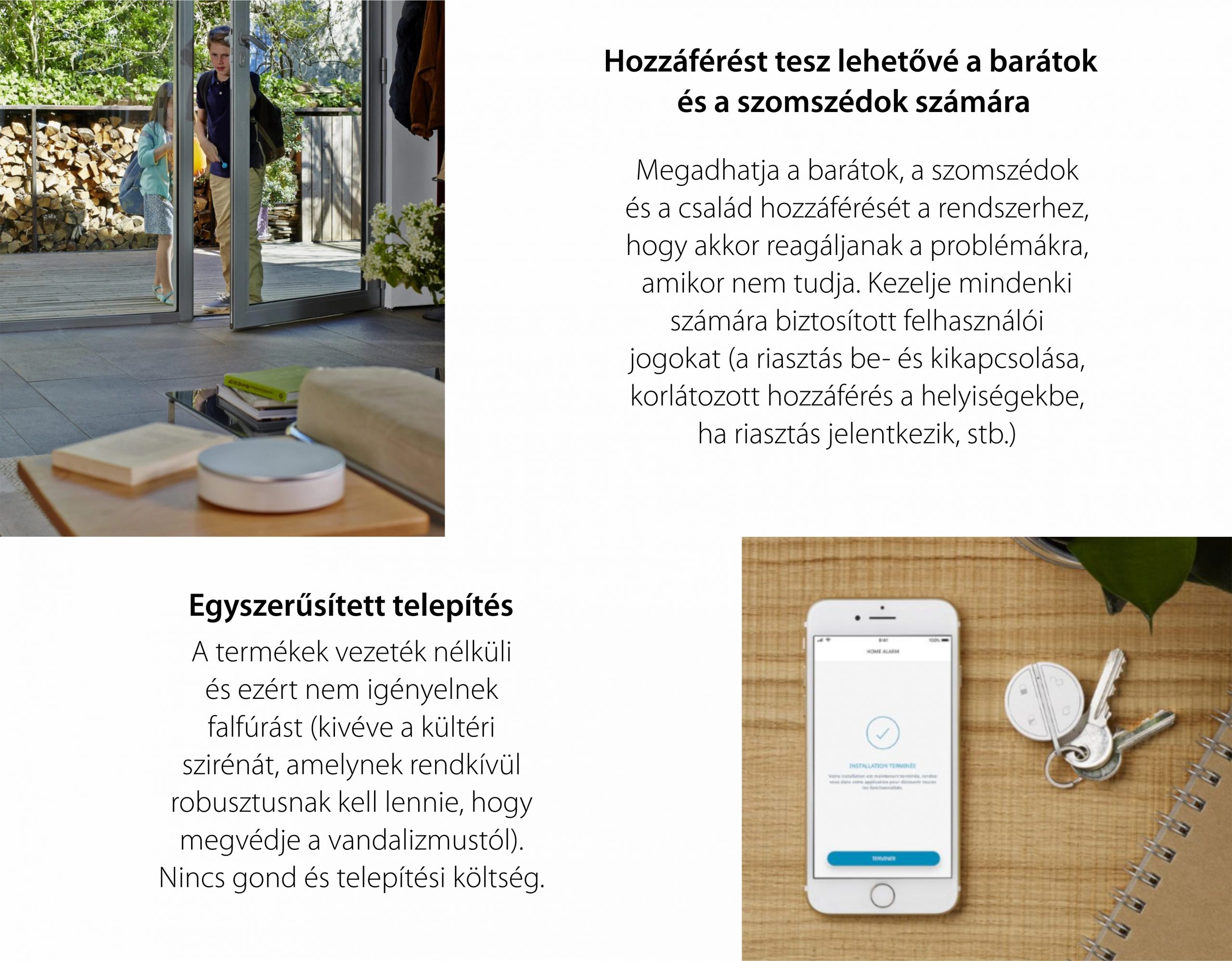 Riasztási Csomag Somfy Premium Home Alarm, Beltéri sziréna, Kültéri sziréna, Kulcstartók és INTELLITAG ™
