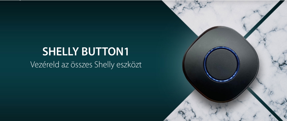 Okos Gomb Shelly Button1, Távirányító funkció, Eszközvezérlés, Wi-Fi 2,4 GHz