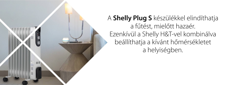 Shelly Plug S aljzat, Wi-Fi, 2500 W, Fogyasztásfigyelés, Programozás, Fehér