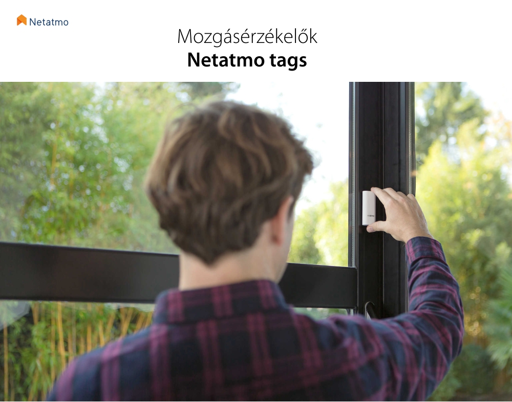 Netatmo 3 Db. Okos Mozgásérzékelőből álló Tag, Kültéri és beltéri, Vezeték nélküli, Netatmo Welcome kompatibilis
