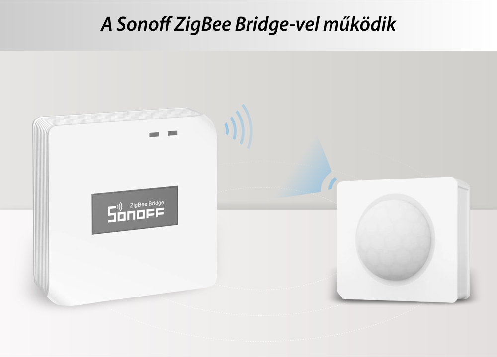 Sonoff SNZB-03 Mozgásérzékelő, Vezeték nélküli, ZigBee protokoll, Érzékelési távolság akár 6 méter