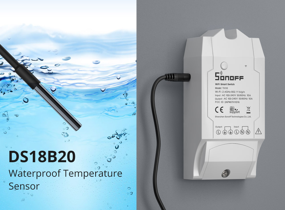 Sonoff DS18B20-RJ9 Vízálló Hőmérséklet Érzékelő