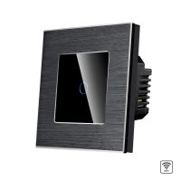 Egyszerű Üveg Érintőkapcsoló Wi-Fi Alumínium keret LUXION culoare neagra