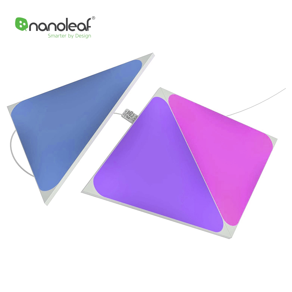 4 Db Nanoleaf Shapes Triangles Fénypanel Bővítőkészlethez, 16 millió szín, RGBW LED világítás, Állítható színhőmérséklet