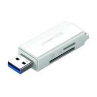 Kártyaolvasó Ugreen CM104, USB 3.0 bemenet, TF / SD foglalat, Fehér