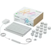 Készlet 15 Fénypanel Nanoleaf Lines Starter Kit, RGBW LED világítás, Wi-Fi, Zene szinkronizálás, Kompatibilis hangasszisztensekkel