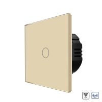 Egyszerű Üveg Érintőkapcsoló LUXION, Wi-Fi + RF433 culoare aurie