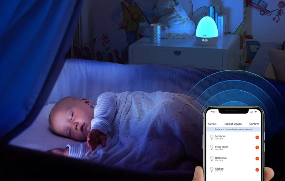 Intelligens Éjszakai Lámpa Gosund LB2, RGB világítás, Hőmérséklet 2700K, Wi-Fi 2,4 GHz