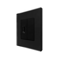 Luxion HDMI Csatlakozó Aljzat Üvegkerettel culoare neagra