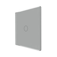 LUXION Egyszerű Üveg Érintőkapcsoló Panel, Egyes kapcsolóhoz culoare gri