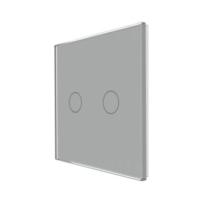 LUXION Dupla Üveg Érintőkapcsoló Panel, Kettős kapcsolóhoz culoare gri