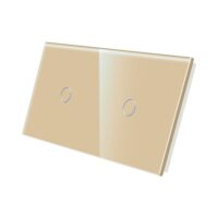 LUXION Egyszerű + Egyszerű Üveg Érintőkapcsoló Panel culoare aurie