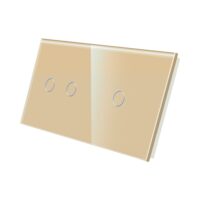 LUXION Dupla + Egyszerű Üveg Érintőkapcsoló Panel culoare aurie