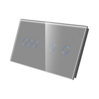 LUXION Háramas+ Dupla Üveg Érintőkapcsoló Panel culoare gri