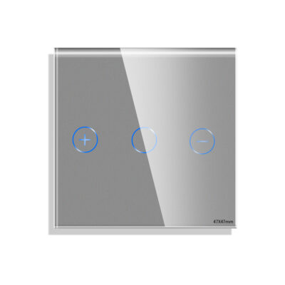 LUXION Fényerőszabályzós Dimmer Mini Üveg Érintőkapcsoló Panel, Üveg vagy Alumínium Sorolókerethez culoare gri
