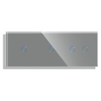 LUXION Egyszerű + Egyszerű + Dupla Üveg Érintőkapcsoló Panel culoare gri