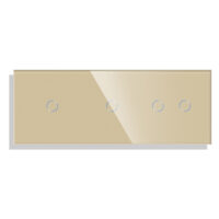 LUXION Egyszerű + Egyszerű + Dupla Üveg Érintőkapcsoló Panel culoare aurie