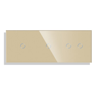 LUXION Egyszerű + Egyszerű + Dupla Üveg Érintőkapcsoló Panel culoare aurie