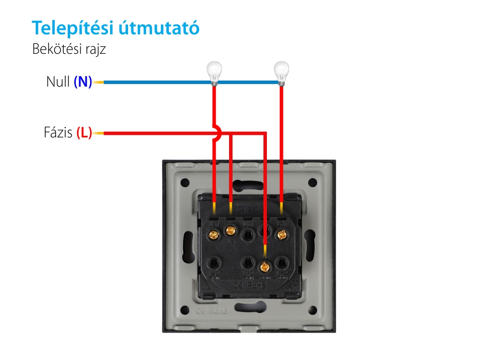 LUXION Dupla Mechanikus Nyomógomb Impulzus Modul, Reset / Visszatérő Funkcióval