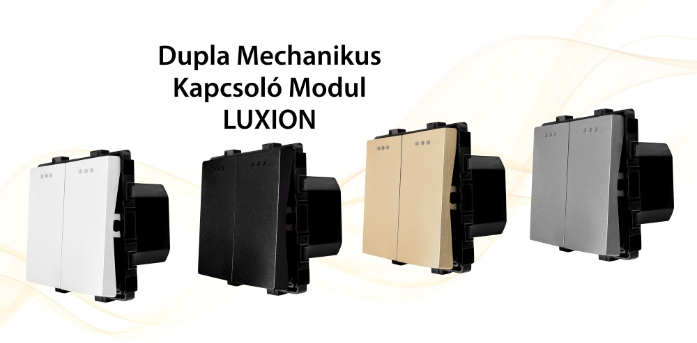 LUXION Dupla Mechanikus Nyomógomb Impulzus Modul, Reset / Visszatérő Funkcióval