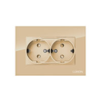 LUXION Dupla Üveg Konnektor Egyszerű Szerelvénydobozhoz culoare aurie