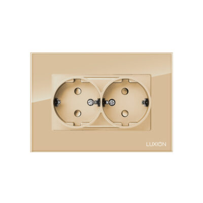 LUXION Dupla Üveg Konnektor Egyszerű Szerelvénydobozhoz culoare aurie