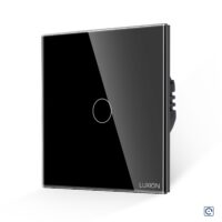 LUXION Nyomógomb Impulzus Érintőkapcsoló 12/24V Egyenáramhoz culoare neagra