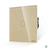 LUXION Nyomógomb Impulzus Érintőkapcsoló 12/24V Egyenáramhoz culoare aurie